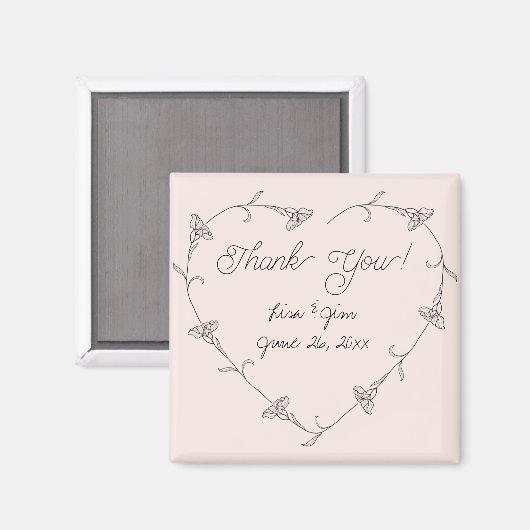 Customizable Thank you Magnets Magneet (Voorkant / Achterkant)