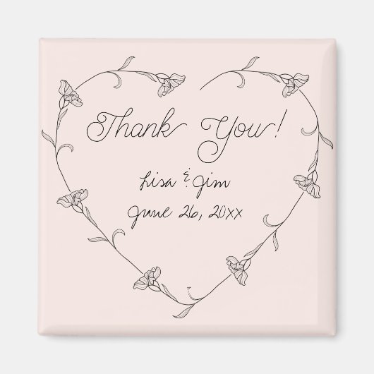 Customizable Thank you Magnets Magneet (Voorkant)