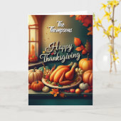 Customizable Thanksgiving  Kaart (Gele Bloem)