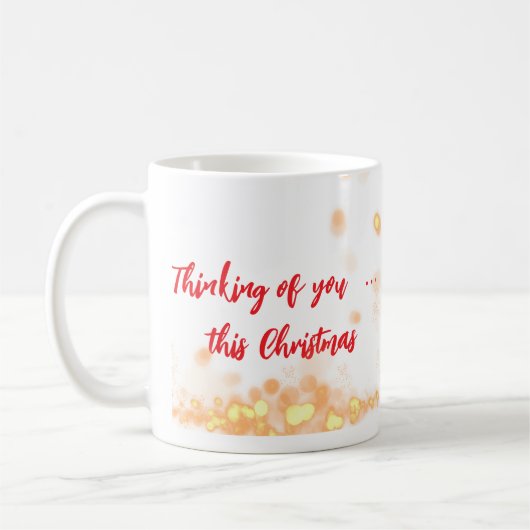 🎨 Customizable "Thinking of You This Christmas" Koffiemok (Links)