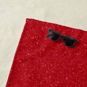 Customizable Tomato Red Noise Beach Towel Strandlaken (In situ)