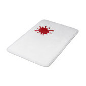 Customizable Tomato Red Splash Bath Mat (Gekanteld)
