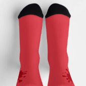 Customizable Tomato Red Splash Crew Socks Sokken (Top)
