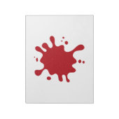 Customizable Tomato Red Splash Notepad Notitieblok (Linkerzijde)
