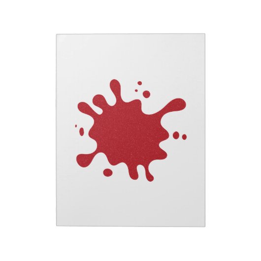 Customizable Tomato Red Splash Notepad Notitieblok (Linkerzijde)