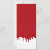 Customizable Tomato Red & White Drip Flat Card (Voorkant)