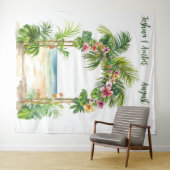 Customizable Tropical Beach Arch Wedding Backdrop Wandkleed (In Situ (horizontaal))