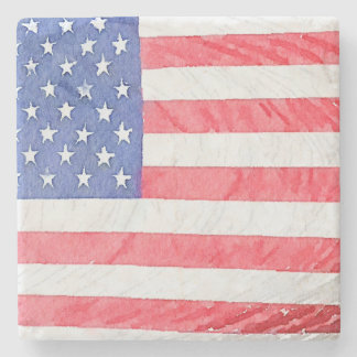 Customizable USA American Flag Marble Coaster Set  Stenen Onderzetter
