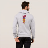 Customizable Valentine’s Day Artistic Love Men's Hoodie (Achterkant volledig)