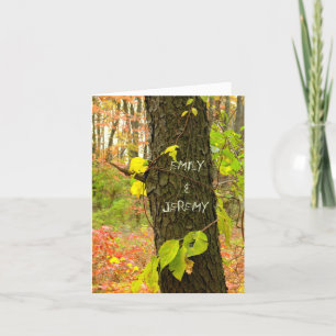 CUSTOMIZABLE VALENTINE //TREE WITH "CARVED" NAMES/ FEESTDAGEN KAART