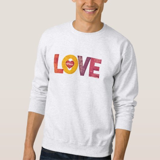 Customizable Valentine's Day Heart Love Women’s  Trui (Voorkant)