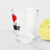 Customizable Valentines Day I love Heart Custom Shot Glas (Rechts)