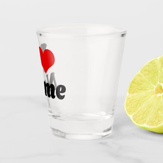 Customizable Valentines Day I love Heart Custom Shot Glas (Rechts)