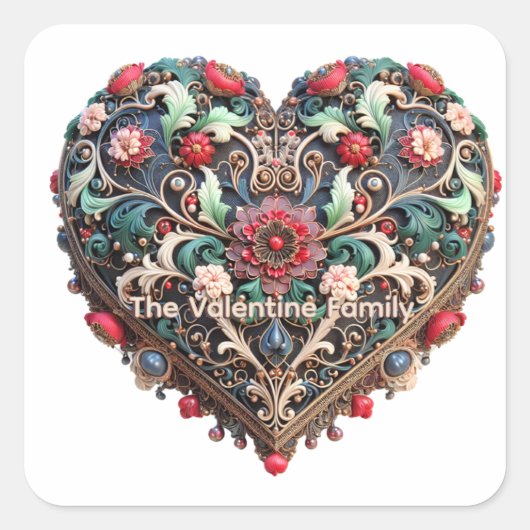 Customizable Valentine's day Sticker (Voorkant)