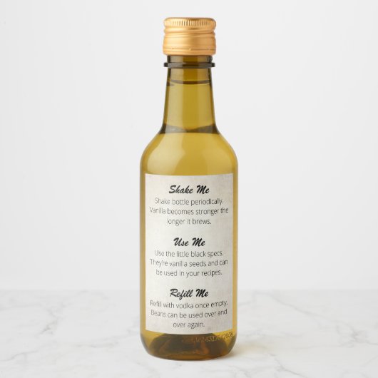 Customizable Vanilla Extract label VE_002_04c Wijn Etiket (Voorkant)