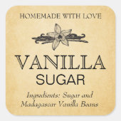 Customizable Vanilla Sugar Extract label VS002 (Voorkant)