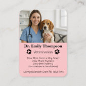 Customizable Veterinarian Business Card – Photo  Visitekaartje (Voorkant)