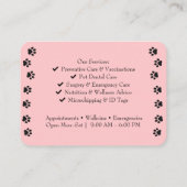 Customizable Veterinarian Business Card – Photo  Visitekaartje (Achterkant)