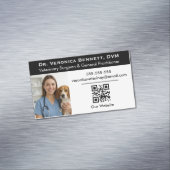 Customizable Veterinary Professional Photo  Magnetisch Visitekaartje (Voorbeeld)