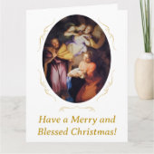 Customizable Vintage Nativity Christmas Kaart (Voorkant)