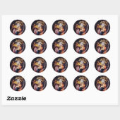 Customizable Vintage Nativity Christmas  Ronde Sticker (Vel)