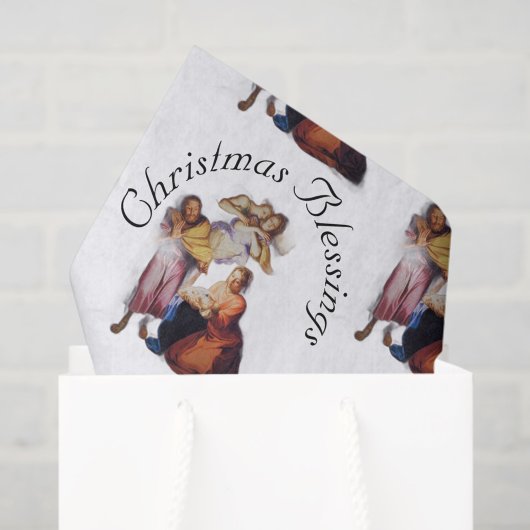 Customizable Vintage Nativity Tissue Paper Tissuepapier