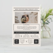 Customizable Vintage Newspaper Save the Date  Kaart (Staand voorkant)