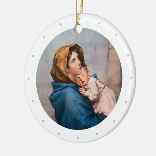 Customizable Virgin Mary Christmas Keramisch Ornament (Links)