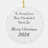 Customizable Virgin Mary Christmas Keramisch Ornament (Achterkant)