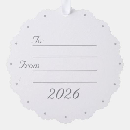 Customizable Virgin Mary Paper Ornament Card (Achterkant)