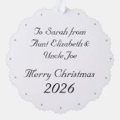 Customizable Virgin Mary Paper Ornament Card (Achterkant)