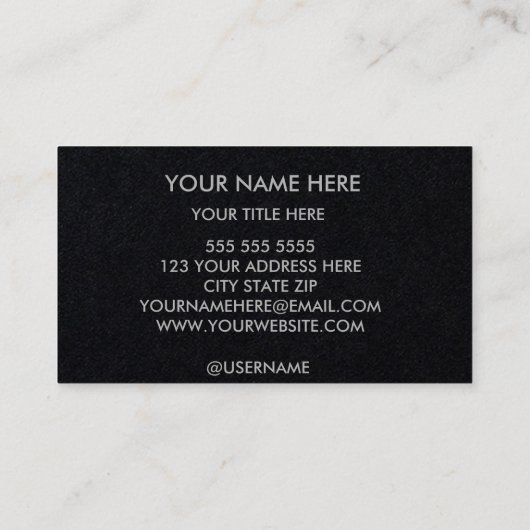 Customizable Visitekaartje (Achterkant)