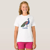 customizable Vivid Humble Peacock T-shirt (Voorkant volledig)