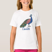 customizable Vivid Humble Peacock  T-shirt (Voorkant)