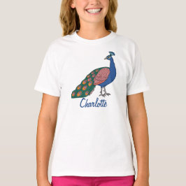 customizable Vivid Humble Peacock T-shirt