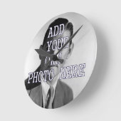 CUSTOMIZABLE WALL CLOCK - ADD YOUR OWN IMAGES RONDE KLOK (Hoek)