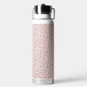Customizable Water Bottle, Pink Floral Design Waterfles (Achterkant)