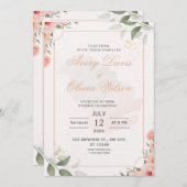 Customizable Wedding Invitation – Elegant Kaart (Voorkant / Achterkant)