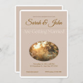 Customizable Wedding Invitation- Elegant & Simple Kaart (Voorkant / Achterkant)