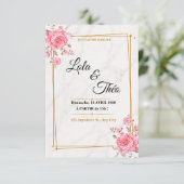 Customizable wedding invitation Template Bedankkaart (Staand voorkant)