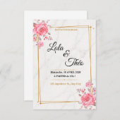 Customizable wedding invitation Template Bedankkaart (Voorkant / Achterkant)