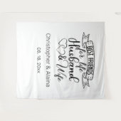 Customizable Wedding Quote Backdrop Wandkleed (Voorkant (horizontaal))
