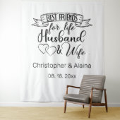 Customizable Wedding Quote Backdrop Wandkleed (In situ)