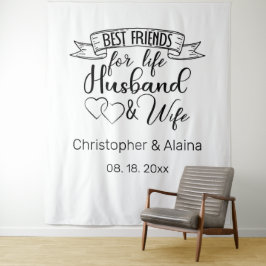 Customizable Wedding Quote Backdrop Wandkleed