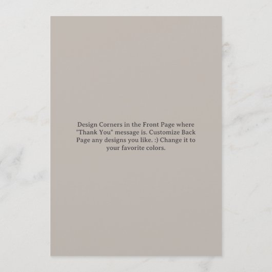Customizable Wedding Soft Neutral Coastal Bedankkaart (Achterkant)