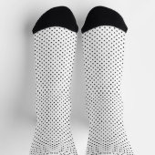 Customizable White and Black Polka Dot Design Sokken (Top)