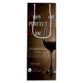 Customizable White & Black Elegant Minimalist Wine Wijn Cadeautas (Voorkant)