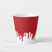 Customizable White Drip Tomato Red Latte Mug Latte Mok (Voorkant)