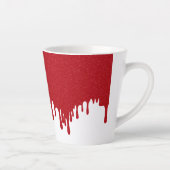 Customizable White Drip Tomato Red Latte Mug Mok (Rechts)