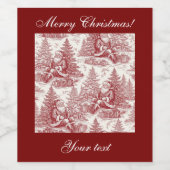 Customizable wine bottle label wijn etiket (Enkel label)